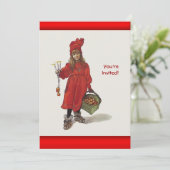 Kleines schwedisches Mädchen Carl Larssons: Brita Einladung (Stehend Vorderseite)