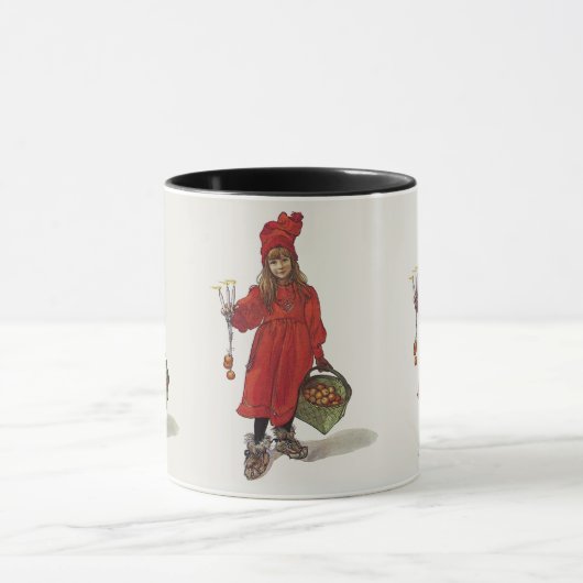 Kleines schwedisches Mädchen Carl Larssons: Brita Tasse (Zentrum)