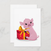 kleines Schwein und Geschenk (Vorne/Hinten)