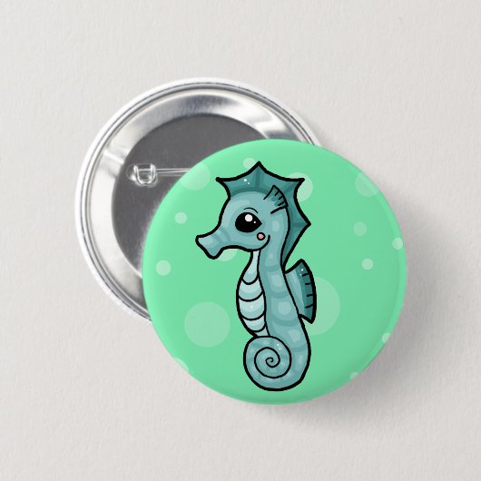 Kleines Seepferd Button (Vorne & Hinten)