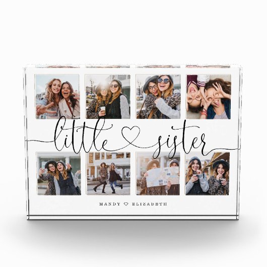 Kleines Sister-Skript-Geschenk für Schwester-Foto- Fotoblock (Vorderseite)