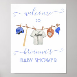 Kleines Slugger Baby Dusche Baseball Begrüßungszei Poster