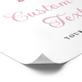 Kleines Snowflake Baby Duschtisch Schild Plakat (Ecke)