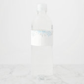 Kleines Snowflake Baby Duschwasser-Etikett, blau Wasserflaschenetikett (Rückseite)