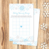 Kleines Snowflake Baby Shower Bingo Spiel Flyer