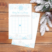 Kleines Snowflake Baby Shower Bingo Spiel Flyer