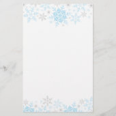 Kleines Snowflake Baby Shower Preisspiel Flyer (Hinten)