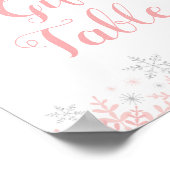Kleines Snowflake Babyduschenschild Poster (Ecke)