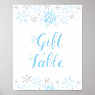 Kleines Snowflake Boy Baby Duschgeschenk Tafelschi Poster
