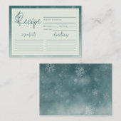 Kleines Snowflake Brautparty Rezept Begleitkarte (Vorne/Hinten)