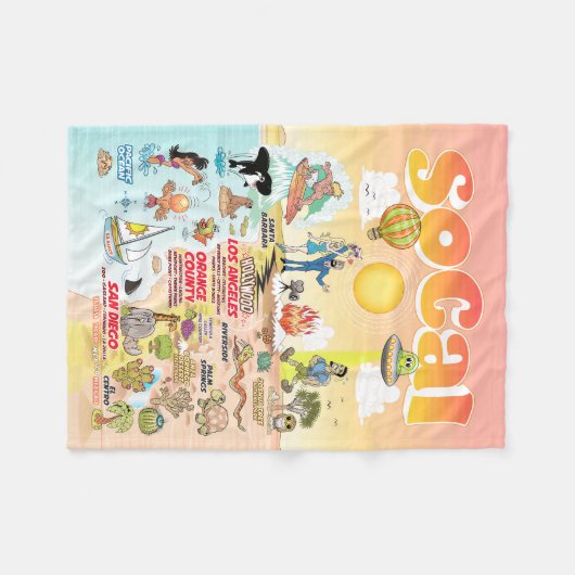 Kleines SoCal Fleecedecke (Vorderseite (Horizontal))