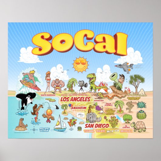 Kleines soCal-Poster Poster (Vorne)