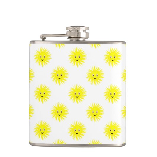 Kleines Sonnenscheinmuster Flachmann (Vorderseite)