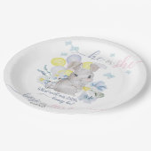 Kleines, sonniges Geschlecht offenbart Party. Papi Pappteller (Schrägansicht)