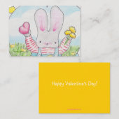 kleines sonniges Valentinstag Mitteilungskarte (Vorne/Hinten)