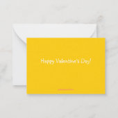 kleines sonniges Valentinstag Mitteilungskarte (Rückseite)