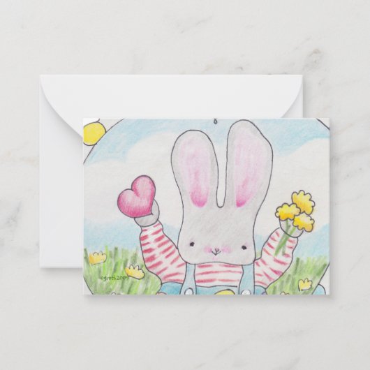 kleines sonniges Valentinstag Mitteilungskarte (Vorderseite)