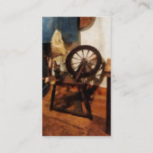 Kleines Spinnrad Visitenkarte (Rückseite)