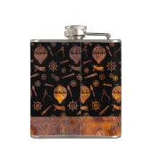 Kleines Steampunk Thema farbenfrohe Rusty Balloons Flachmann (Rückseite)