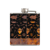 Kleines Steampunk-Thema mit farbenfrohen Drehflüge Flachmann (Rückseite)