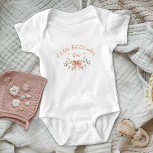 Kleines Stück Country Bow Wildblumen Baby Girl Strampler