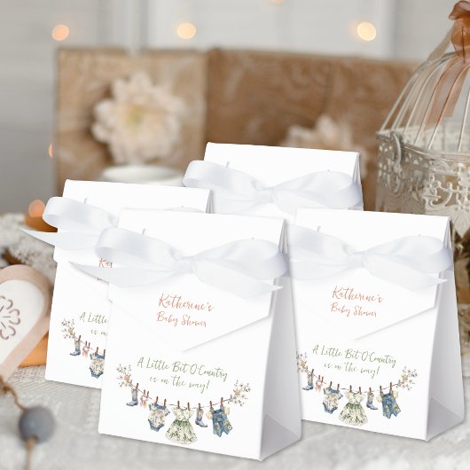 Kleines Stück Country Clothesline Babydusche Geschenkschachtel