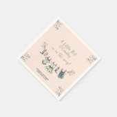 Kleines Stück Country Clothesline Babydusche Serviette (Ecke)