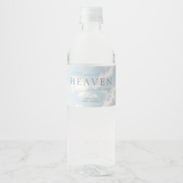 Kleines Stück Heaven Baby Dusche einfach Wasserflaschenetikett