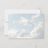 Kleines Stück Heaven Baby Shower Dreamy Dankeskarte (Rückseite)