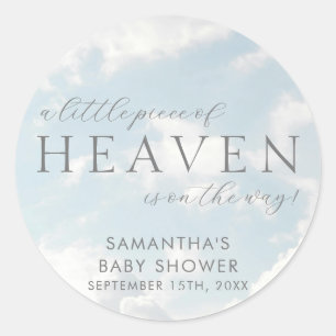 Kleines Stück Heaven Baby Shower Dreamy Runder Aufkleber
