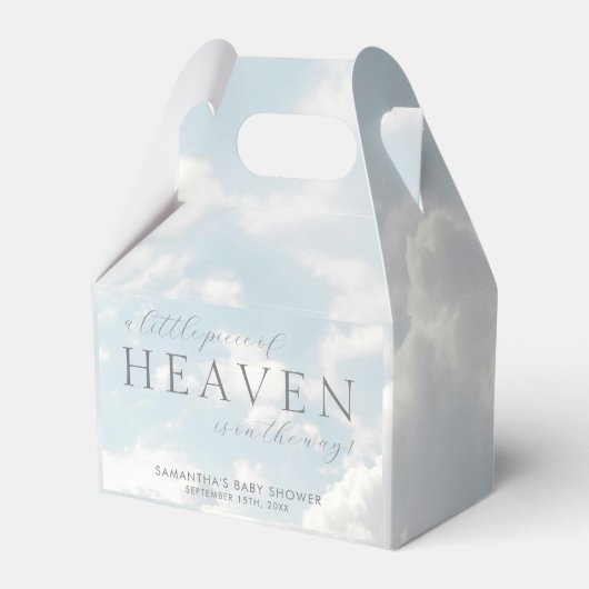 Kleines Stück Heaven Clouds Baby Duschkabine Geschenkschachtel (Vorderseite)