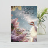 Kleines Stück "Heaven Magical Fairy Baby Shower" Einladung (Stehend Vorderseite)