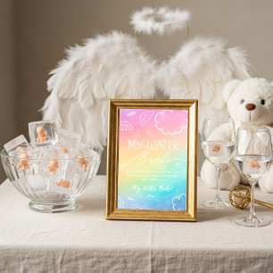 Kleines Stück Himmel Wasser brach Spiel Regenbogen Einladung