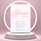 Kleines Stück Himmlische Pink-Babydusche Einladung