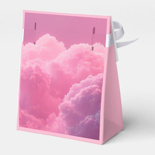 Kleines Stück Himmlische Pink-Babydusche Geschenkschachtel (Rückseite)