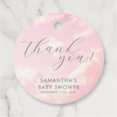 Kleines Stück Himmlischer Pink-Babydusche-Dream Geschenkanhänger (Rückseite)