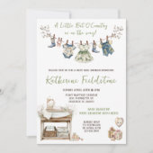 Kleines Stück Land Wildblumen Kleidung Baby Einladung (Vorderseite)