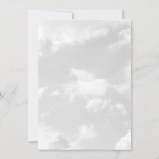 Kleines Stück neutrale Babydusche des Himmels Einladung (Rückseite)