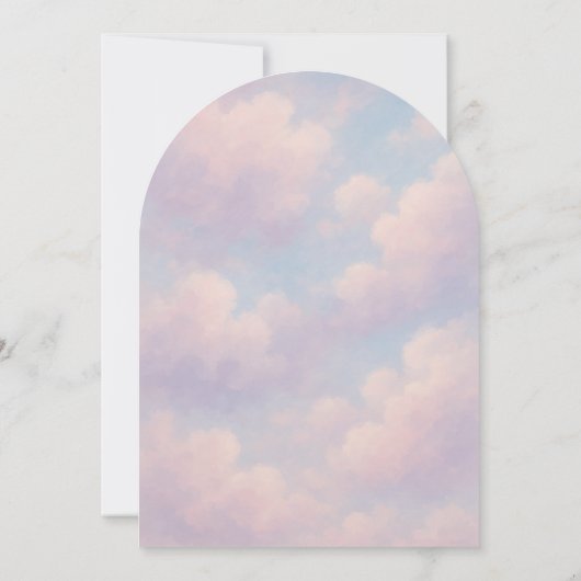 Kleines Stück Whimsical Baby Shower Arch Einladung (Rückseite)