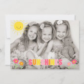 Kleines sunshines Geburtstagseinladung Einladung (Rückseite)