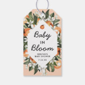Kleines Süsse Baby in Bloom Baby Dusche Gefallen Geschenkanhänger (Rückseite)