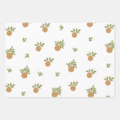 Kleines Süsse Orange Wrapping Paper Sheet Set Geschenkpapier Set (Vorderseite 3)
