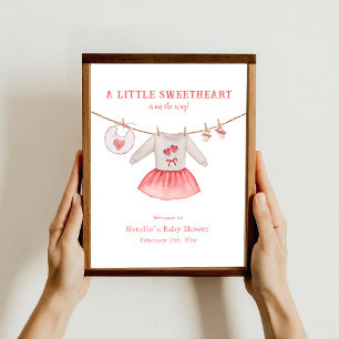 Kleines Süßes Herz Kleid Valentinstag Babyparty Poster