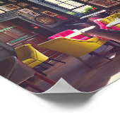 Kleines Talk Café Kaffeeshop Fotografie Poster (Ecke)