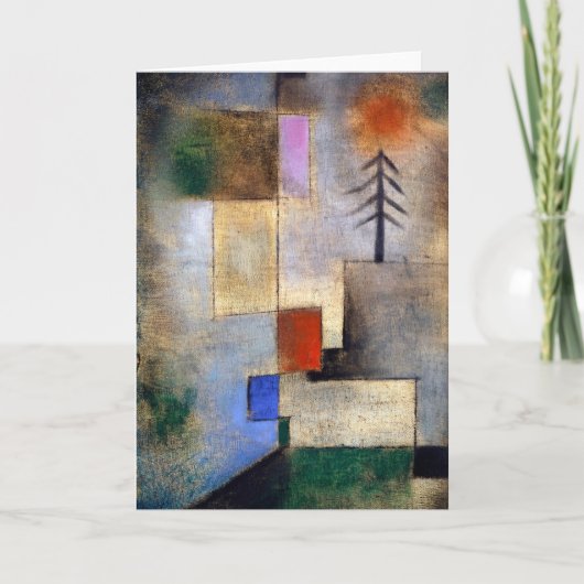 Kleines Tannenbild - Paul Klee - Moderne Kunstmale Karte (Vorderseite)