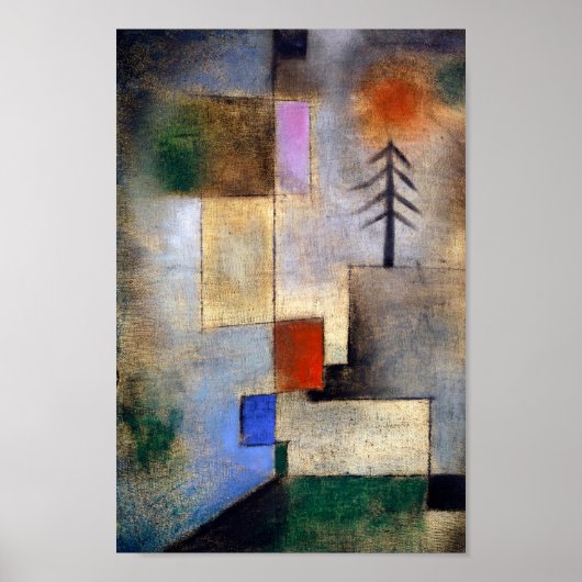 Kleines Tannenbild - Paul Klee - Moderne Kunstmale Poster (Vorne)