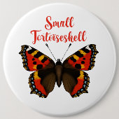 Kleines Tortoiseshell Schmetterling Rundfunk-Abzei Button (Vorderseite)