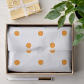 Kleines Tupfen-Muster: Orange Seidenpapier (Geschenk)