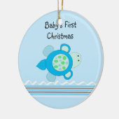 Kleines Turtle Baby's First Christmas Keramik Ornament (Links)