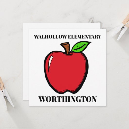 Kleines Türzeichen, Stationierung, Einladung (Vorderseite/Rückseite Beispiel)